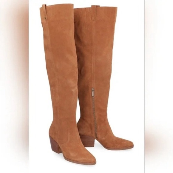 Michael Kors Harlow Brown Suede Knee-High Boots - Picture 1 of 4